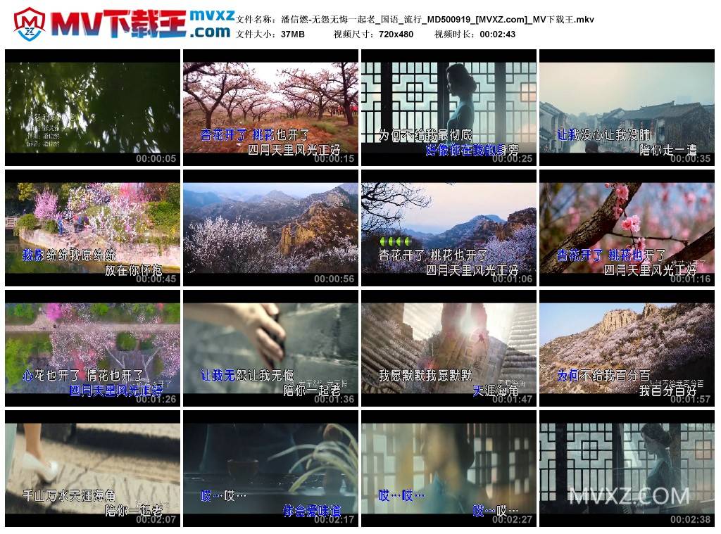 潘信燃-无怨无悔一起老_国语_流行_MD500919